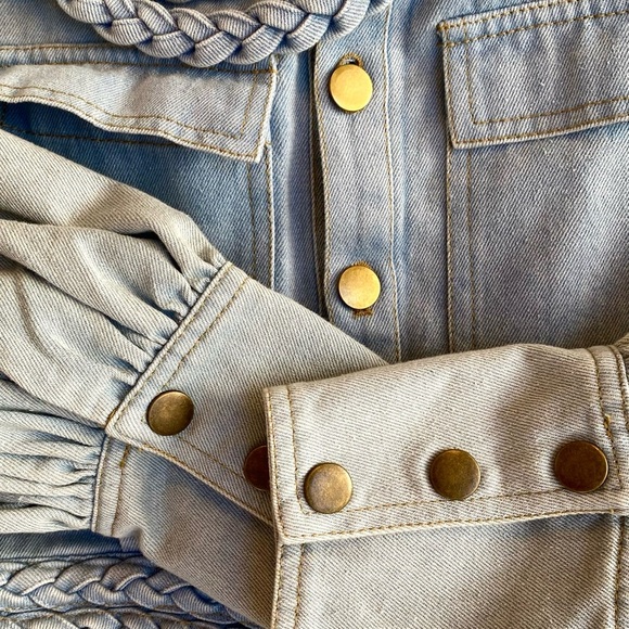 ELLIATT Country Braided Denim Jumpsuit, Size XL, NWT - Picture 7 of 10